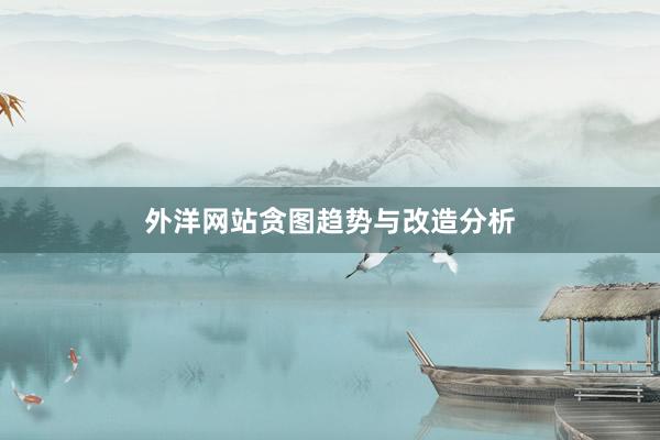 外洋网站贪图趋势与改造分析